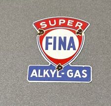 VINTAGE FINA GASOLINE PORCELAIN SIGN CAR GAS OIL TRUCK picture