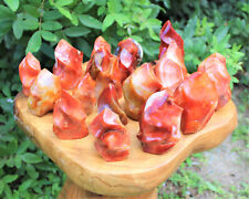 Carnelian Crystal Flame, Stunning Polished Cut Base Display Piece: Choose Size  picture