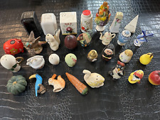 Lot Of 30+ VINTAGE UnMatched Single Salt/Pepper Shakers (S14-D) picture