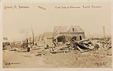 1924 DISASTER RPPC LORAIN, OHIO TORNADO AFTERMATH PC Path Of DESTRUCTION F3 (?) picture