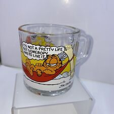 Vintage 1978 McDonalds GARFIELD CHARACTERS Glass Mug Collectible Cup picture