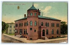 1912 Post Office Exterior Roadside Kalamazoo Michigan MI Posted Vintage Postcard picture