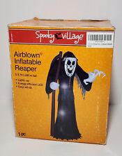 5.5 Ft Tall Spooky Village Grim Reaper Light Up Airblown Halloween Inflatable picture