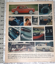 1963 Renault F4 Vintage Print Ad Compact Car Sealed Cooling Childproof Doors picture