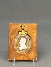 Antique French Charles X in Military Dress Sulphide Plaque c. 1850's picture
