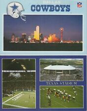 (2) NFL Dallas Cowboys Football Skyline and Texas Stadium Postcards picture