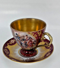 tea Cup  Napoleon Scene  Antique elegant Czechoslovakia Karl Vary A10 porcelain picture