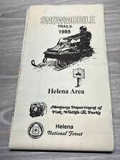 Vintage Montana Snowmobile Trails Guide 1988 Helena Map picture