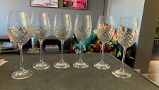 Vintage Set of 6 Long Stemmed Crystal Champagne/Wine Glasses picture