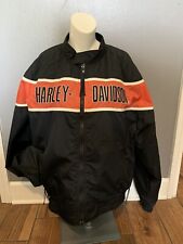 Harley Davidson Nylon Bomber Jacket, Very Nice Condition, XL picture
