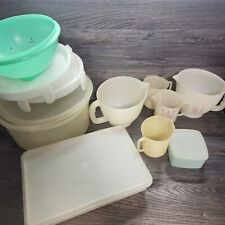 Vintage Huge Lot Of 1950s Tupperware Millionaire Cake Mixing Cups Boxes Strainer picture