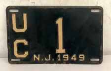 1949 New Jersey License Plate Union County 