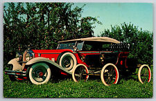 Vintage Postcard Car 1901 Curved Dash Oldsmobile Roadster 1930 Packard -4528 picture