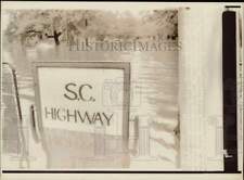 1973 Press Photo State highway inspection sign on flood scene in Charleston picture