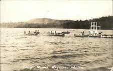 Raymond ME Maine Camp Naomi Boating Canoes Real Photo Postcard picture