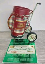 Old St Andrews Scotch Golf Bag Cart Bottle Caddy Holder Vintage Barware Rare picture
