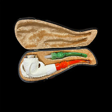 Eagle claw Block Meerschaum Pipe 925 silver smoking tobacco pipe w case MD-375 picture
