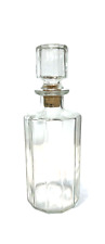 Vintage Bormioli Italy Decanter W/Stopper Mid Century Modern Barware Clear Glass picture