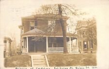 c.1910, Quincy IL, RPPC, F.W. Osborn Residence, Msg, 809 Spring St, Old Postcard picture
