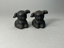 Vintage Griswold Pups PaperWeight Cast Iron Puppy Dog Figures picture