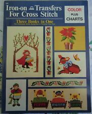 Craftways CS4 COLOR Iron On Embroidery Transfers Cross Stitch Book HOLIDAY Birds picture