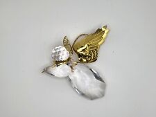 Vintage Clear Angel With Gold Wings Ornament  picture