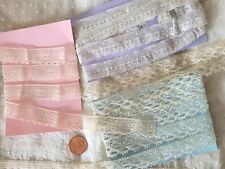 3 Fine Vintage Lace French Trim Picoted Valennciene 4 Yards Edging Lot  picture
