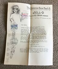1913 Le Roy NY - Genesee Pure Food Co - Ice cream - Jell O - Color Letter Head picture