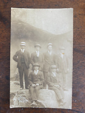RPPC  Gettysburg Devils Den May 30 1910 Group Of Men 3rd Corp Badge Pin picture