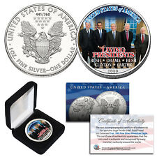 LIVING PRESIDENTS 2009 American Silver Eagle Coin 1 oz BUSH CLINTON Jimmy CARTER picture