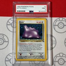 PSA 9 Ditto Holo #3/62 1999 Pokemon Fossil Game Graded Card 2209 picture