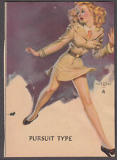 Pursuit Type Zoe Mozert pin-up print 1940s redhead in uniform picture