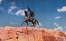 Buffalo Bill Statue Cody Wyoming Vintage Postcard Unposted picture
