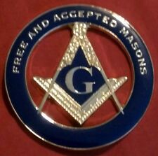 Freemason Masonic Free and Aceepted Masons Cut-Out Car Emblem  picture