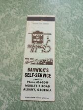 Vintage Matchbook Ephemera Collectible A33 Albany Georgia Barwick picture