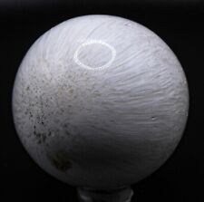 49mm 140g White Scolecite Sphere Polished Zeolite Crystal Mineral Ball - India picture