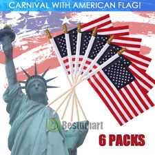 6Pcs Mini US Stick Flag 4