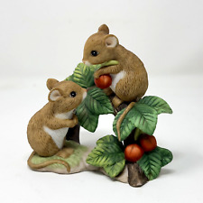 Vintage Home Interiors & Gifts TINY TAlLS Gathering Mice Figurine #1443 picture