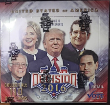 2016 DECISION RETAIL 24 PACK BOX Political CARDS  DONALD TRUMP AUTOGRAPHS & MORE picture