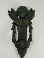 Vintage Cast Iron CHERUB Doorknocker, Winged Angel, picture