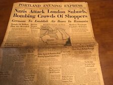 THE PORTLAND EVENING EXPRESS MAINE NEWSPAPER AUGUST 31 1940 picture