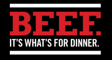 Beef It’s What’s For Dinner Bumper Sticker Decal Cattle Rancher picture