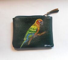 Sun Conure Parrot Bird Coin Purse Hand Painted picture