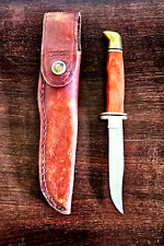 Vintage Buck Woodsman 102x Fixed Blade Hunting Knife, Cocobolo Handle, 1990 picture