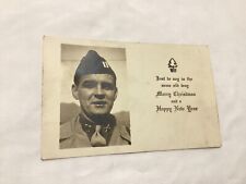 WWII Era Captain Coast Artillery Postcard Stating Merry Christmas Capt.Starzell picture