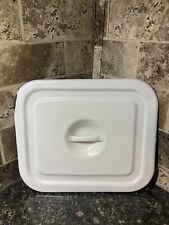 Vintage 1950’s, White Enamel Rectangular Lid *Only Lid* picture