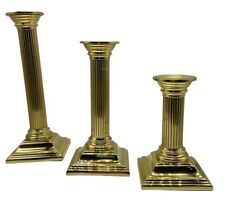 Smithsonian Baldwin Heavy Brass Candle Sticks Classic Columns 5