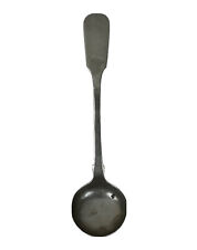 Antique 19th Century Pewter or Silverplate Ladle Marked WB & HR 7