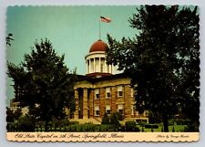 Old State Capitol Springfield Illinois Vintage Unposted Postcard picture