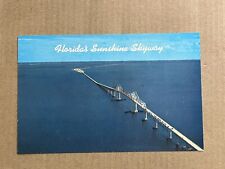 Postcard St Petersburg Florida Sunshine Skyway Bridge Tampa Bay Vintage FL PC picture